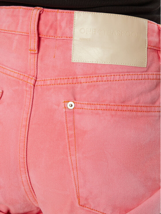 One Teaspoon One Teaspoon Szorty jeansowe Bandits 26780 Różowy Regular Fit