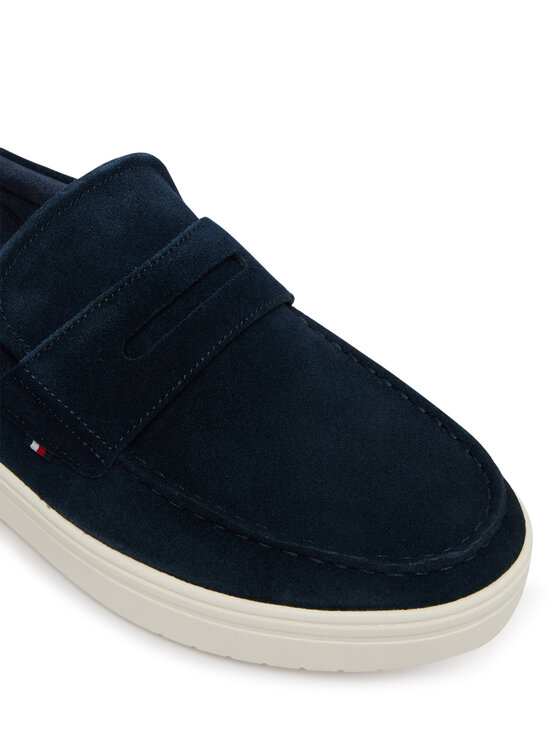 Tommy Hilfiger Tommy Hilfiger Pantofi Modern Light Hybrid Suede Loafer FM0FM05786 Bleumarin