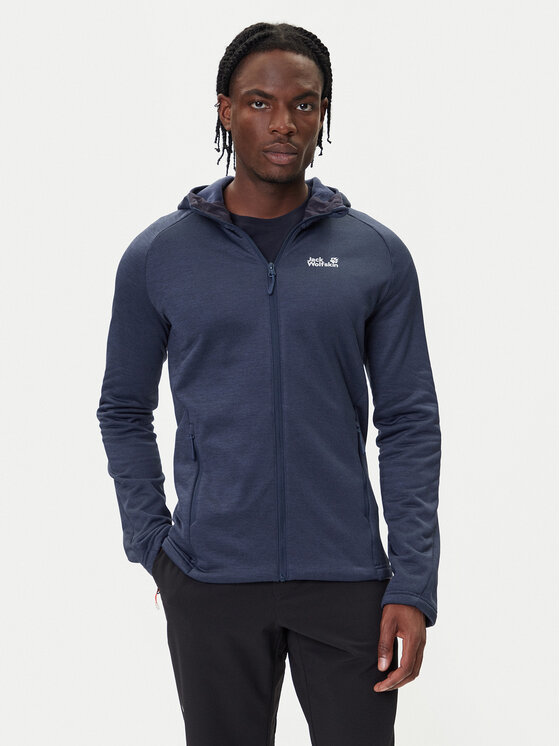 Jack Wolfskin Jack Wolfskin Флісовий реглан Peak District A65272 Cиній Regular Fit