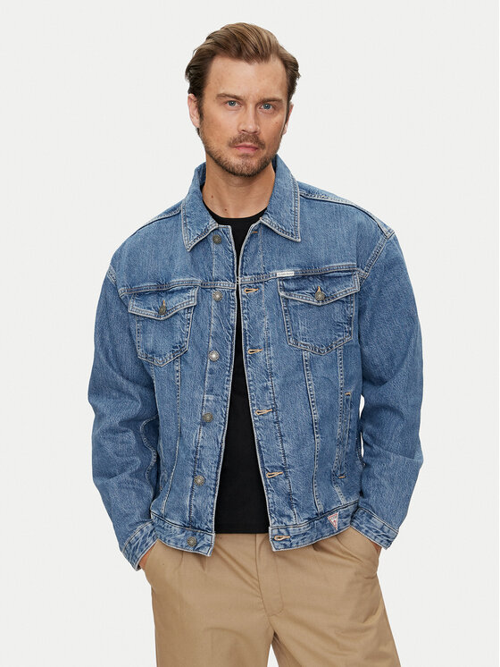 Guess Jeans Guess Jeans Farmer kabát M4YN38 D5DO2 Kék Regular Fit