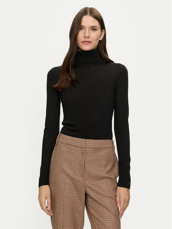 Bluză cu gât Tommy Hilfiger Femei, Mărimea: L, Negru, WW0WW43098