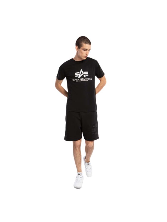 Alpha Industries Alpha Industries Szorty materiałowe Patch Short LF 136360-03 Czarny Classic Fit
