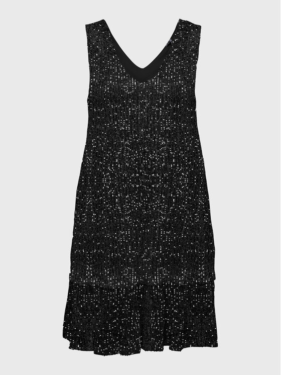 Pieces Pieces Φόρεμα κοκτέιλ Delphia 17130727 Μαύρο Loose Fit