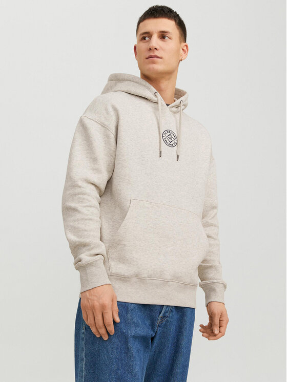 Jack&Jones Džemperis ar kapuci Cosmo 12233979 Pelēks Relaxed Fit