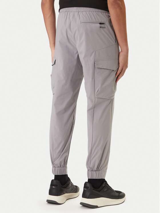 BOSS BOSS Szövet nadrág T_Urbanex-Cargolight 50508339 Szürke Tapered Fit