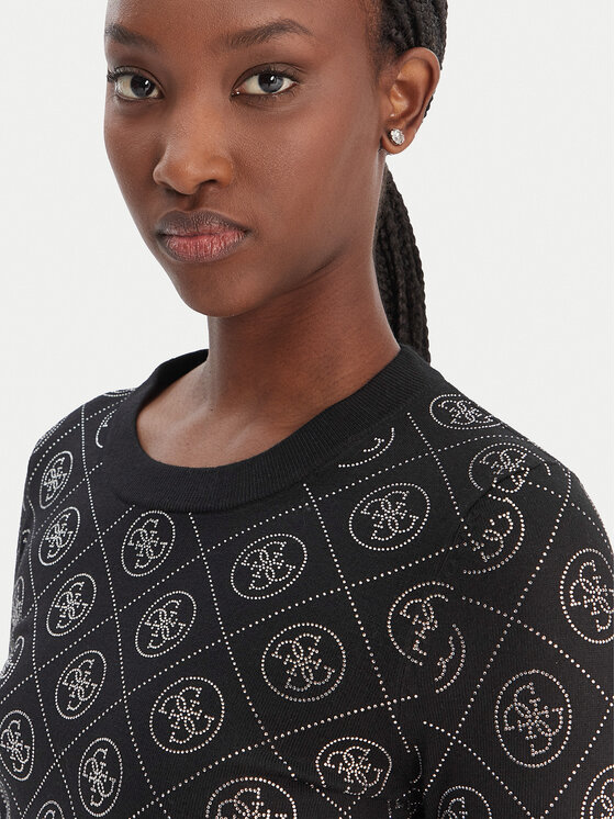 Guess Guess Sweter W6RR66 Z3JD2 Czarny Regular Fit
