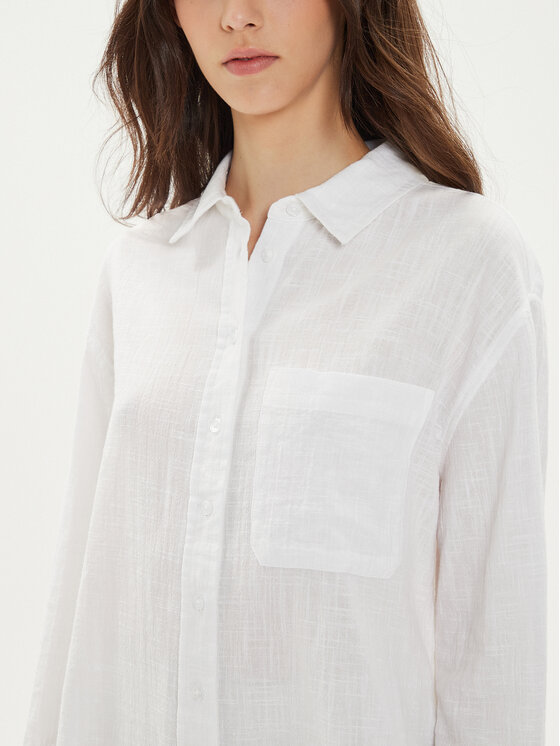 Gina Tricot Gina Tricot Košile 22624 Bílá Loose Fit