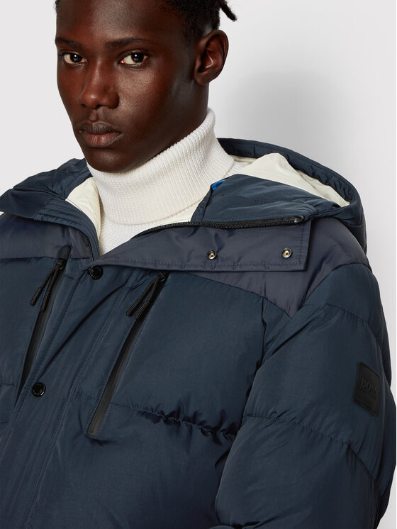 BOSS Boss Пухено яке Doleris 50436502 Тъмносин Regular Fit