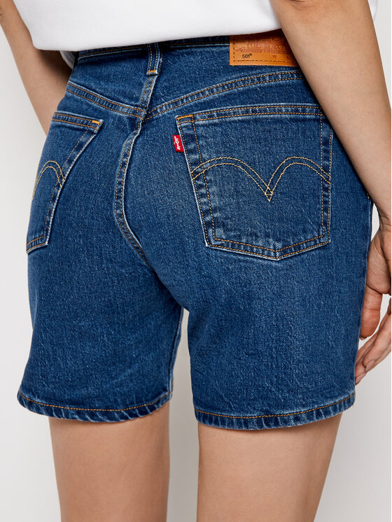 Levi's® Levi's® Дънкови шорти 501™ Mid Thigh 85833-0007 Тъмносин Regular Fit