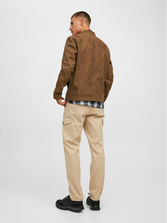 Jack & Jones Jack & Jones Geacă din imitație de piele Rocky 12223141 Maro Regular Fit
