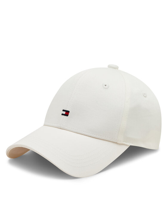 Tommy Hilfiger Kapa S šiltom Essential Flag Cap AW0AW16360 Bela