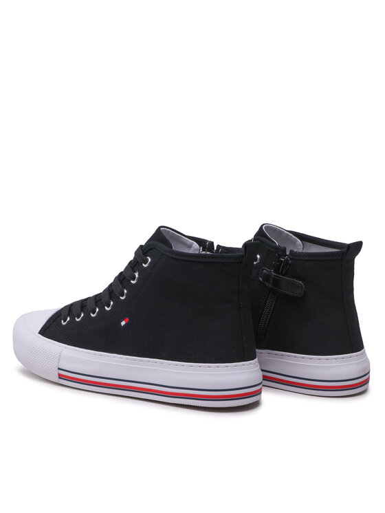 Tommy Hilfiger Tommy Hilfiger Кецове High Top Lace-Up T3A9-32679-0890 S Черен