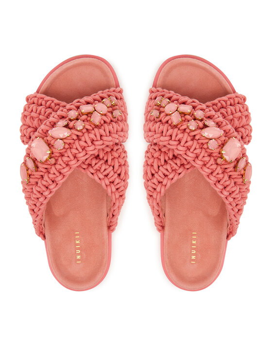 Inuikii Inuikii Ciabatte Woven Stones 1004.003.0073 Rosa scuro