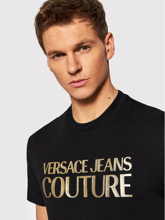 Versace Jeans Couture Versace Jeans Couture T-Shirt 72GAHT01 Černá Regular Fit