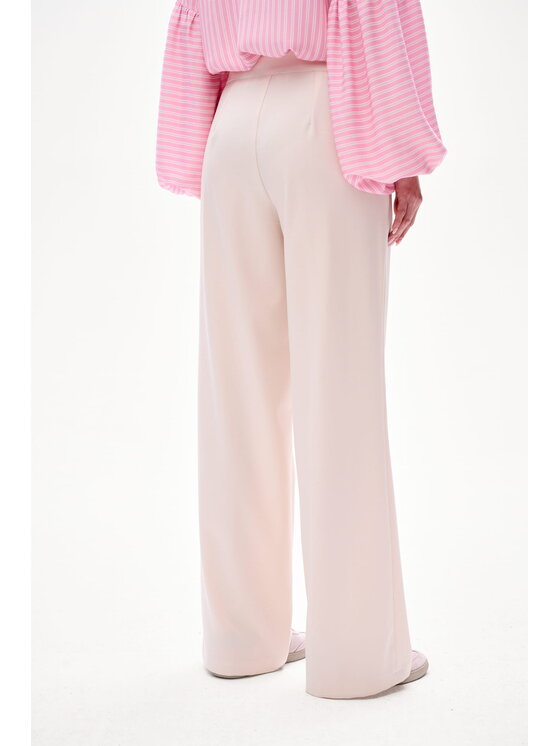 blue shadow blue shadow Spodnie damskie Demi Écru Regular Fit
