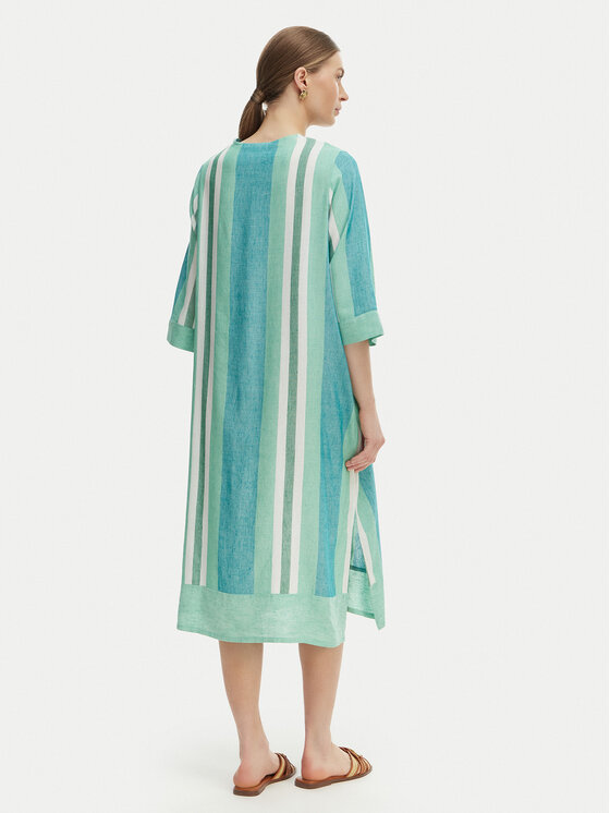 Iconique Iconique Плажна рокля Kim IC26-053 Зелен Relaxed Fit