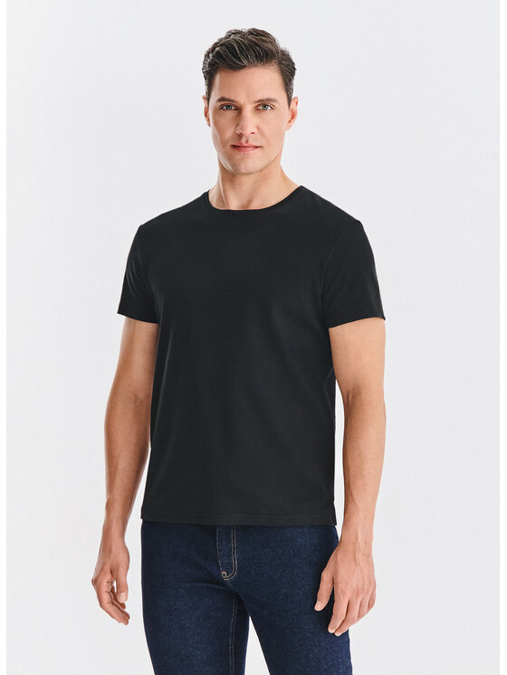 Pako Lorente Pako Lorente T-Shirt P000B-TT-005 Czarny Regular Fit