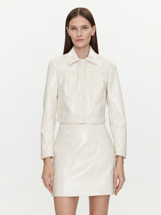 Morgan Morgan Куртка зі штучної шкіри 241-VBOWL Бежевий Slim Fit