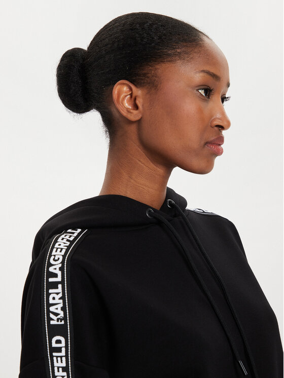 KARL LAGERFELD KARL LAGERFELD Sweatshirt 245W1801 Schwarz Regular Fit