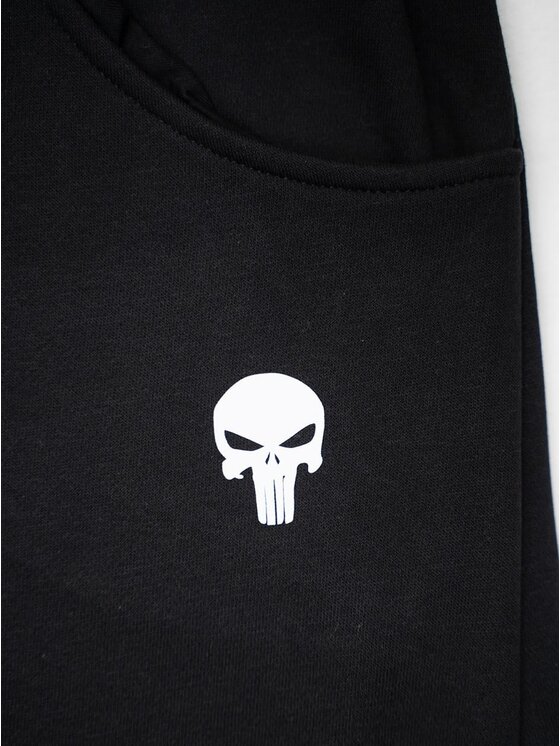 Marvel Marvel Spodnie dresowe Deep Crotch Punisher z obniżonym krokiem 132869 Czarny Regular Fit