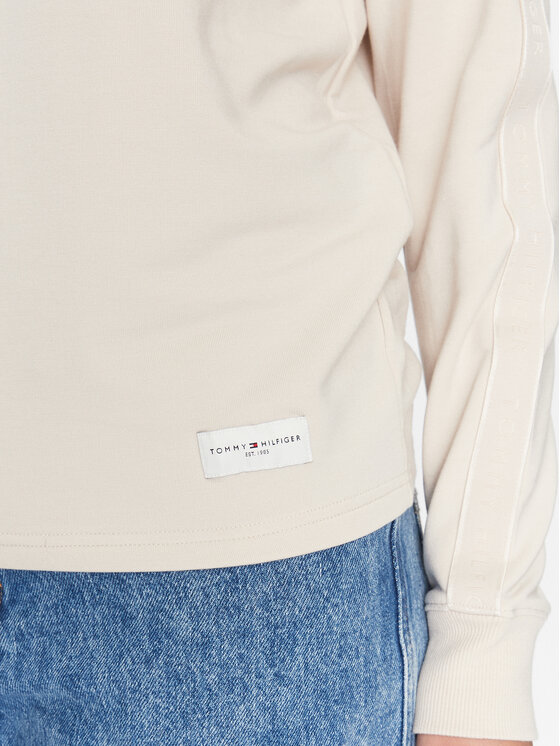 Tommy Hilfiger Tommy Hilfiger Majica dugih rukava UW0UW04872 Bež Regular Fit