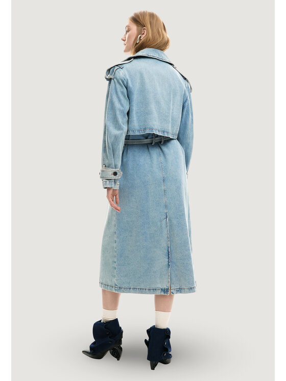 Desigual Desigual Tenchcoat CHAQ_VIO Blau Casual Fit