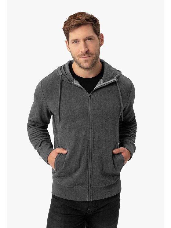Volcano Volcano Bluza B-FOG Szary Regular Fit