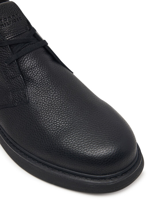 Tommy Hilfiger Tommy Hilfiger Polobotky Comfort Leather Chukka FM0FM06075 Černá
