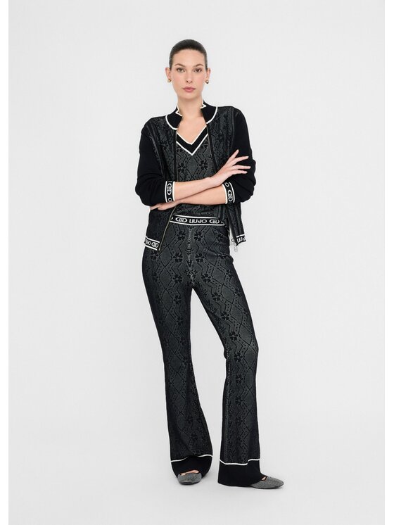 Liu Jo Liu Jo Spodnie materiałowe TF5065MS55N03N66 Czarny Slim Fit