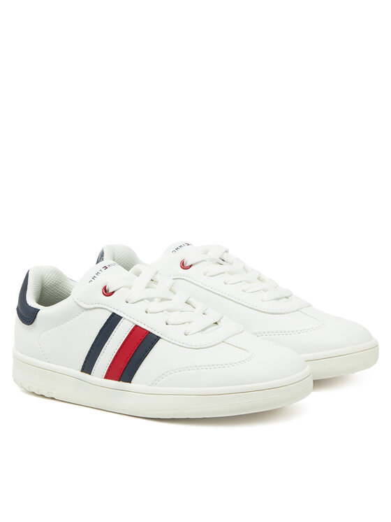 Tommy Hilfiger Tommy Hilfiger Tossud Stripe Low Cut Lace-Up Sneaker T3X9-33850-1355 S Valge