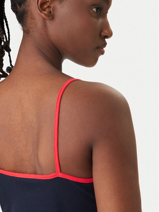 Tommy Jeans Tommy Jeans топ DW0DW22261 Тъмносин Slim Fit