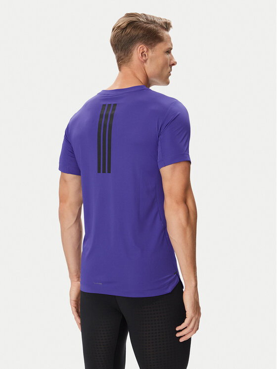 adidas adidas Koszulka techniczna D4T Primelift 3 Stripes KS1145 Fioletowy Regular Fit