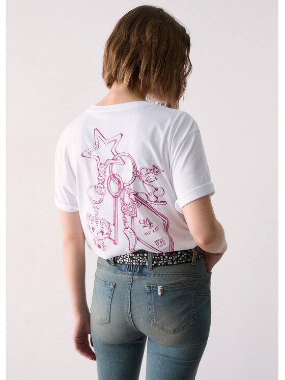Liu Jo Liu Jo T-shirt WF6247JS923L9361 Bianco Regular Fit