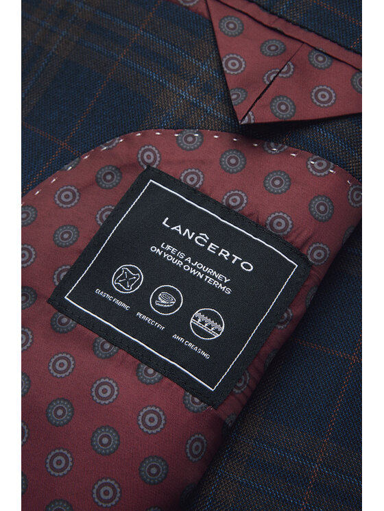 Lancerto Lancerto Marynarka Greccio MA131225000020 Granatowy Slim Fit