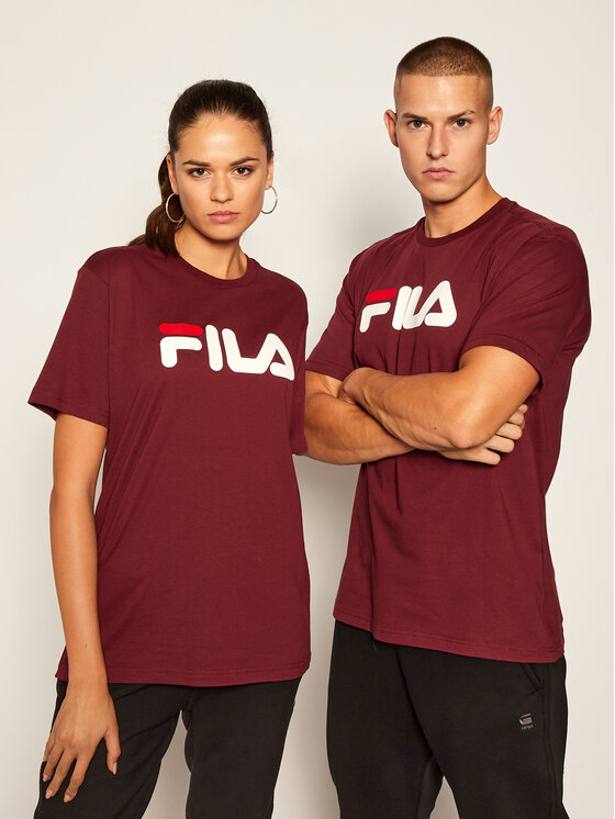 Fila T shirt Unisex 681093 Bordeaux Regular Fit Modivo