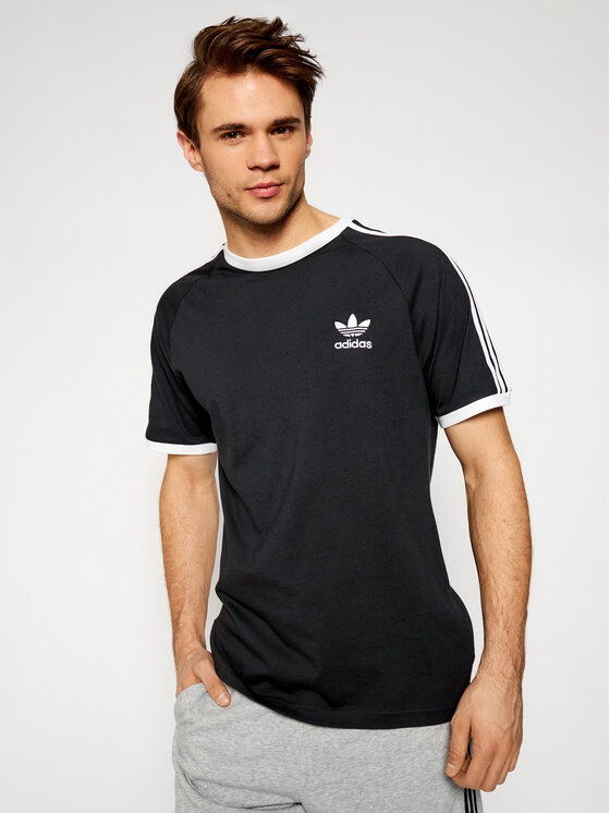 adidas adidas Тишърт adicolor Classics 3-Stripes GN3495 Черен Slim Fit