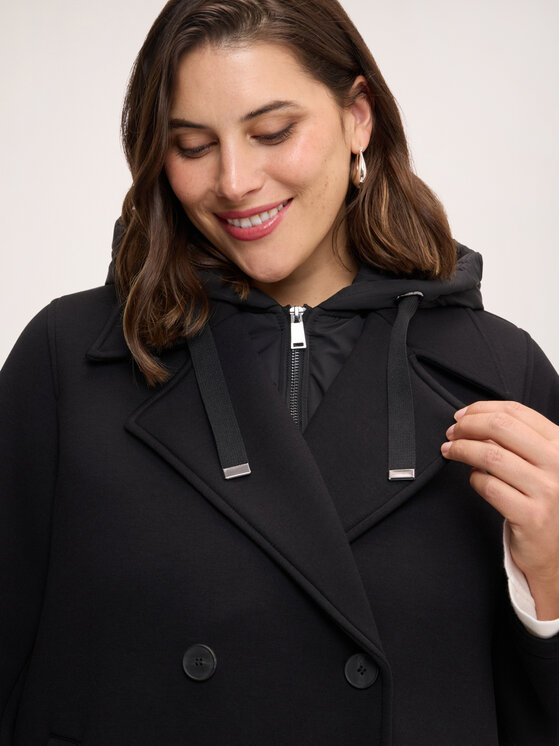 Fiorella Rubino Fiorella Rubino Płaszcz zimowy 8036T000384N033 Czarny Over Fit
