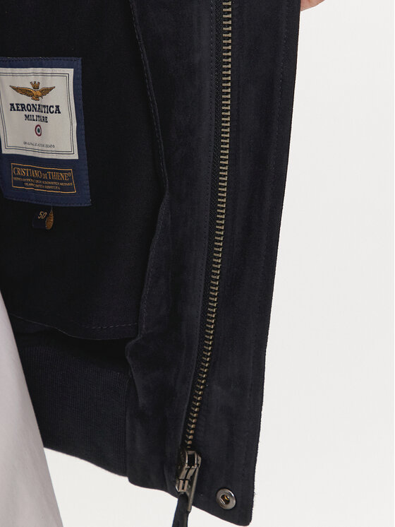 Aeronautica Militare Aeronautica Militare Bőrkabát 241PN5033PL216 Kék Regular Fit