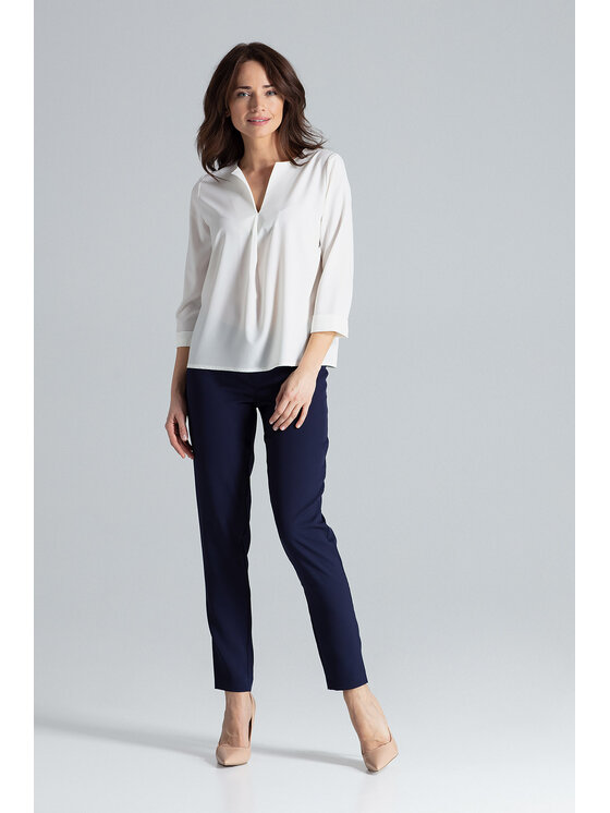 Lenitif Lenitif Blusa L035 Écru Regular Fit