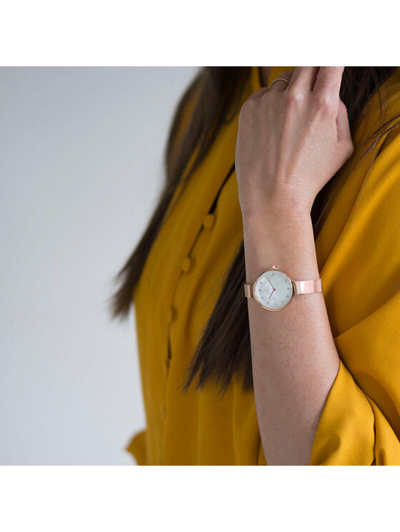 Obaku Obaku Zegarek V173LXVWMV Różowe złoto