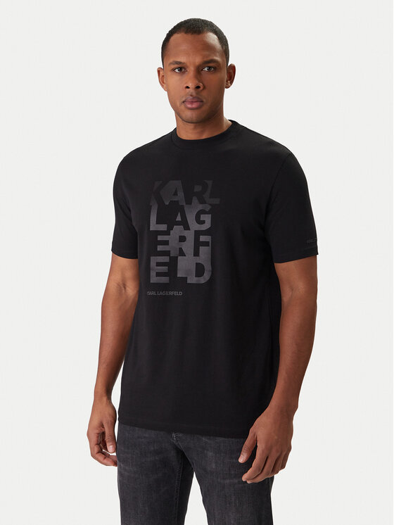 KARL LAGERFELD Tricou 755053 561221 Negru Regular Fit