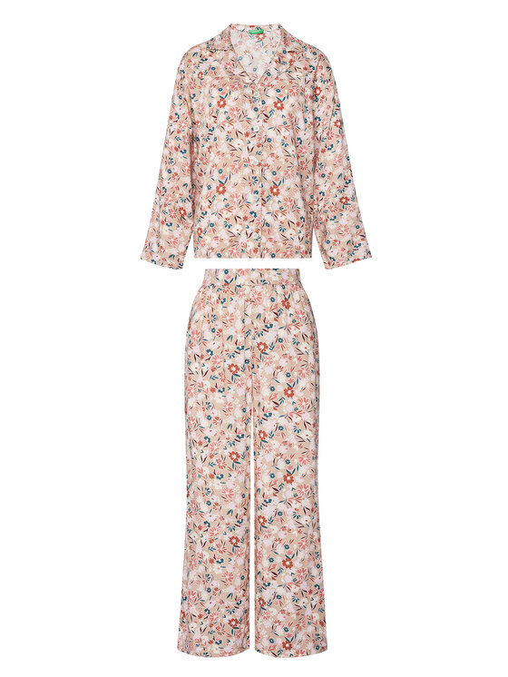 United Colors Of Benetton United Colors Of Benetton Пижама 4W313P00U Бежов Relaxed Fit