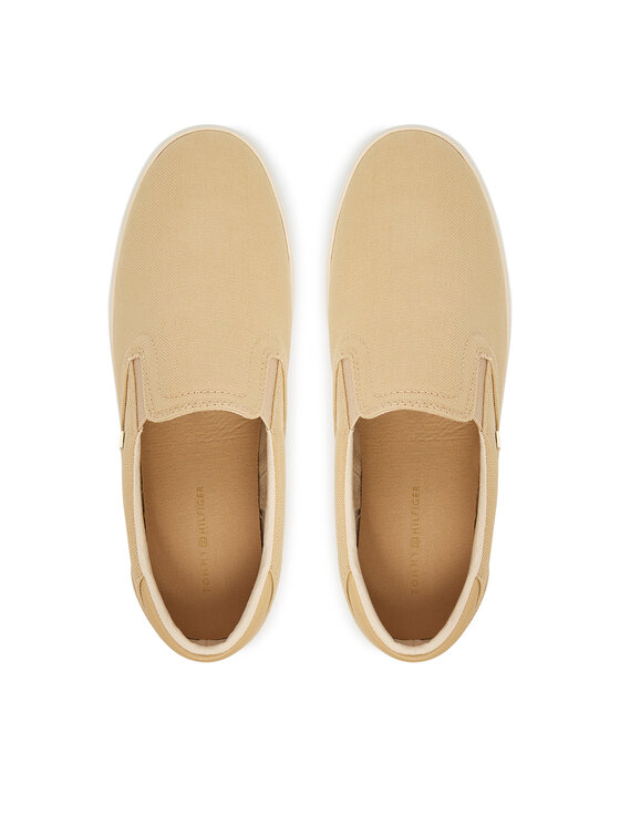 Tommy Hilfiger Tommy Hilfiger Tenisówki Th Low Profile Slip On FW0FW09103 Beżowy