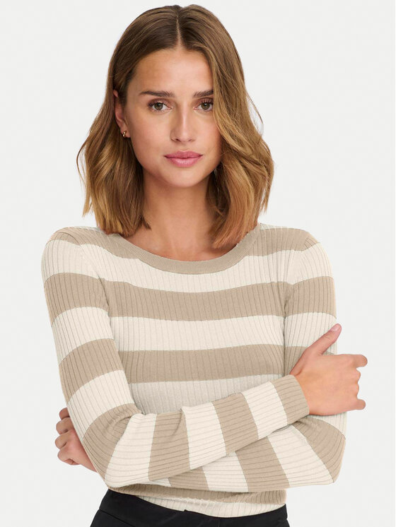 JDY JDY Megztinis Plum 15277223 Smėlio Regular Fit
