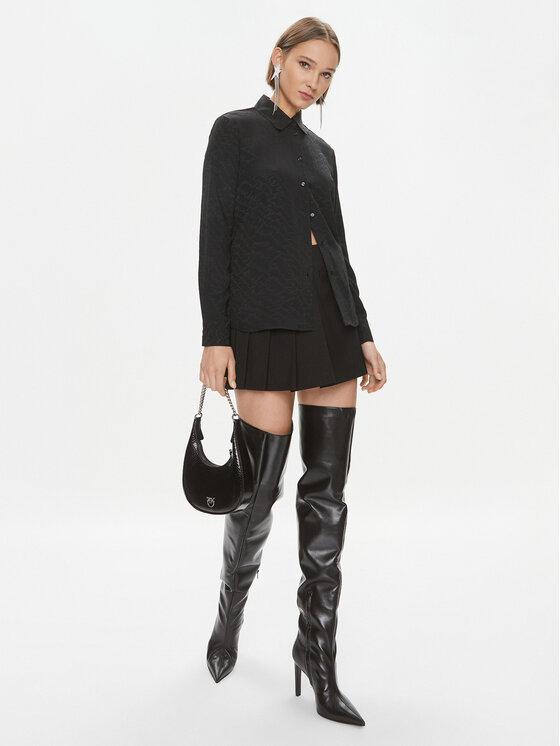 PINKO Pinko Koszula Smorzare 100121 A193 Czarny Regular Fit