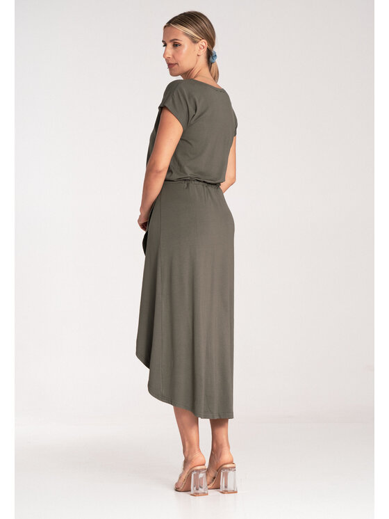 FIGL FIGL Každodenné šaty M1041 Zelená Basic Fit
