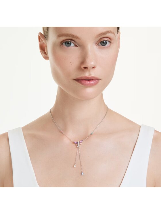 Swarovski Swarovski Naszyjnik Dragonfly Ariana Grande 5749183 Srebrny