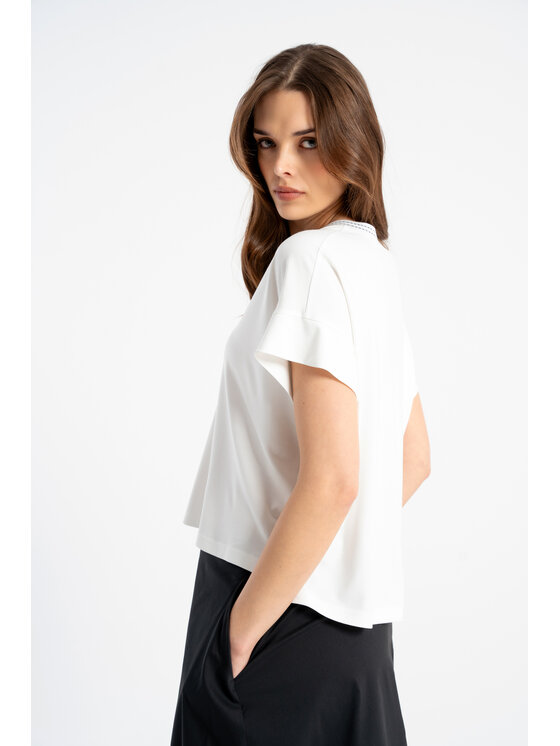 CLICK CLICK Μπλουζάκι 10-6870 Λευκό Reglan Fit
