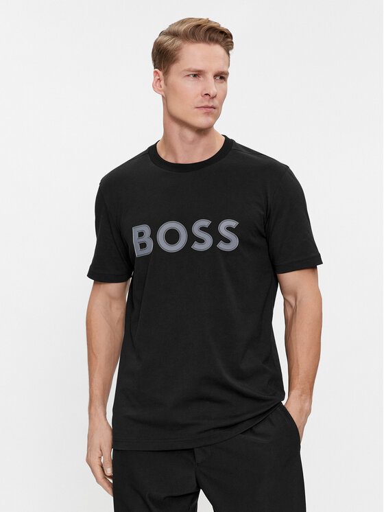 Boss T-krekls Tee 1 50506344 Melns Regular Fit