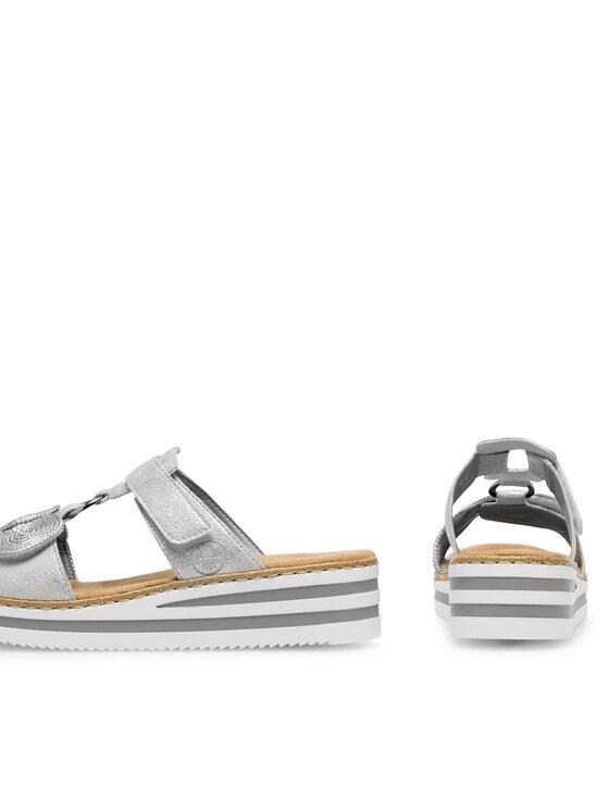 Rieker Rieker Чехли V02K3-40 Сребрист